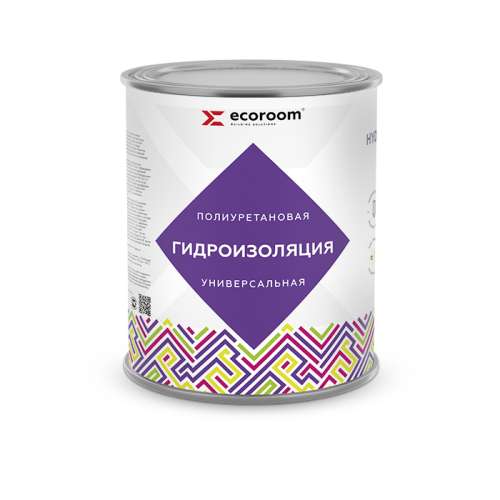 Гидроизоляция Ecoroom Hydroneed, 1 кг, полиуретановая универсальная, банка – ТСК Дипломат